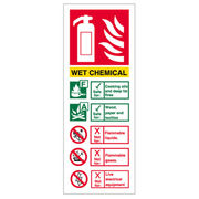 Wet Chemical Extinguisher ID Sign